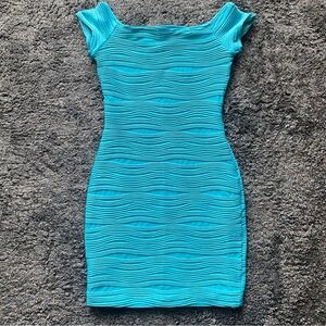 Wavy Body Con Mini Dress